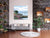 Cychod ar Angor, Ger Garddfon Canvas Print (Limited Edition)