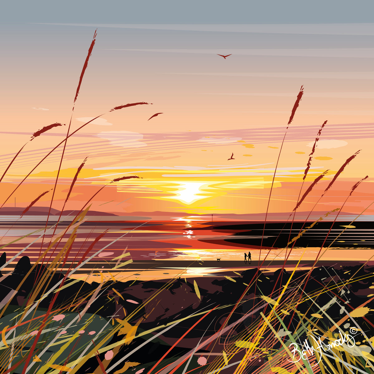 West Shore Sunset Framed Print (Limited Edition) | Oriel Beth