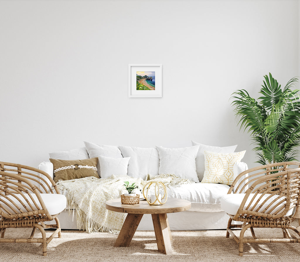 Daisies At Durdle Framed Print (Limited Edition)