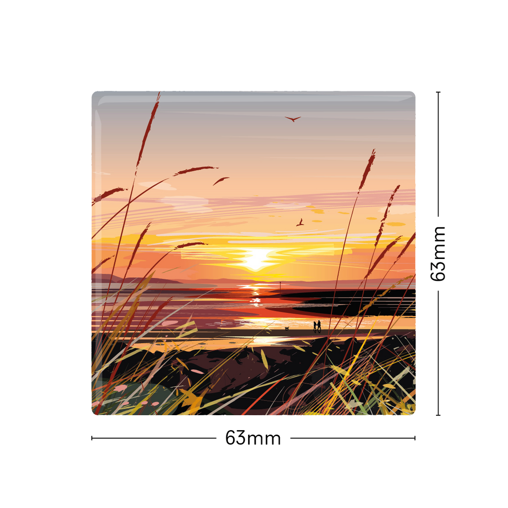 West Shore Sunset Fridge Magnet