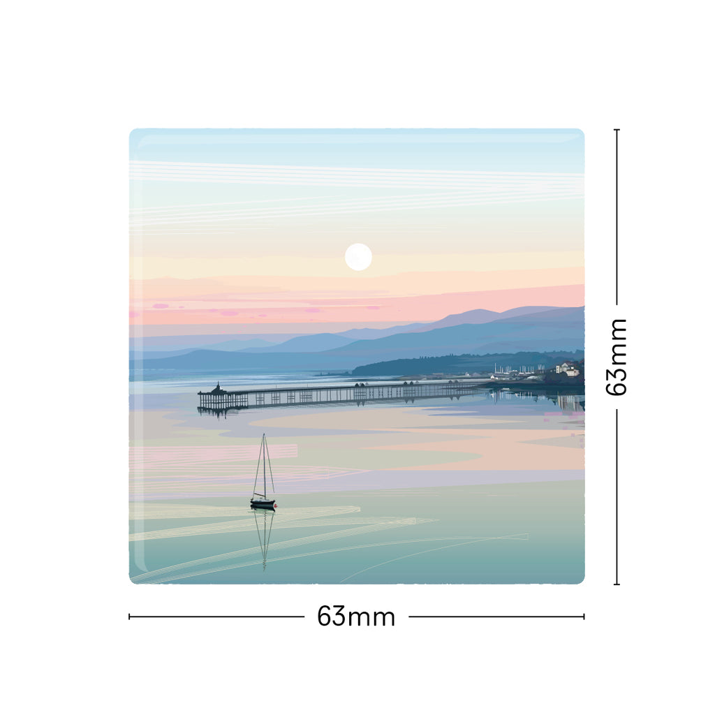 Menai Pink Moon Fridge Magnet