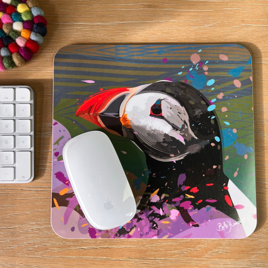 *NEW* Puffin Singular Place Mat/Mouse Mat | Oriel Beth Horrocks Gallery