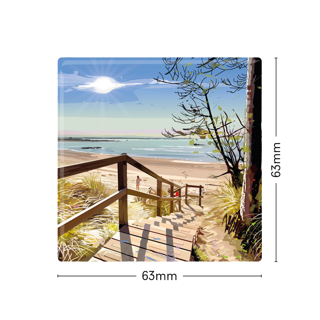 Silver Bay Fridge Magnet