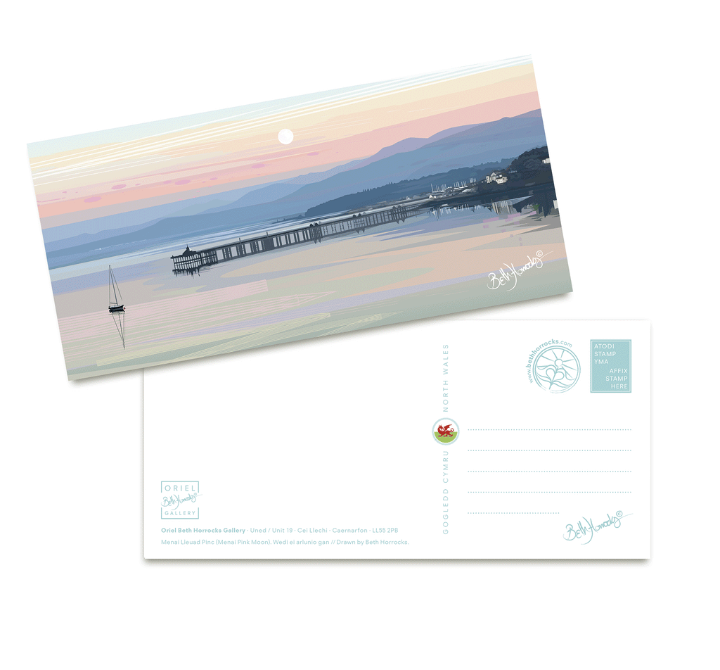 Menai Pink Moon Postcard