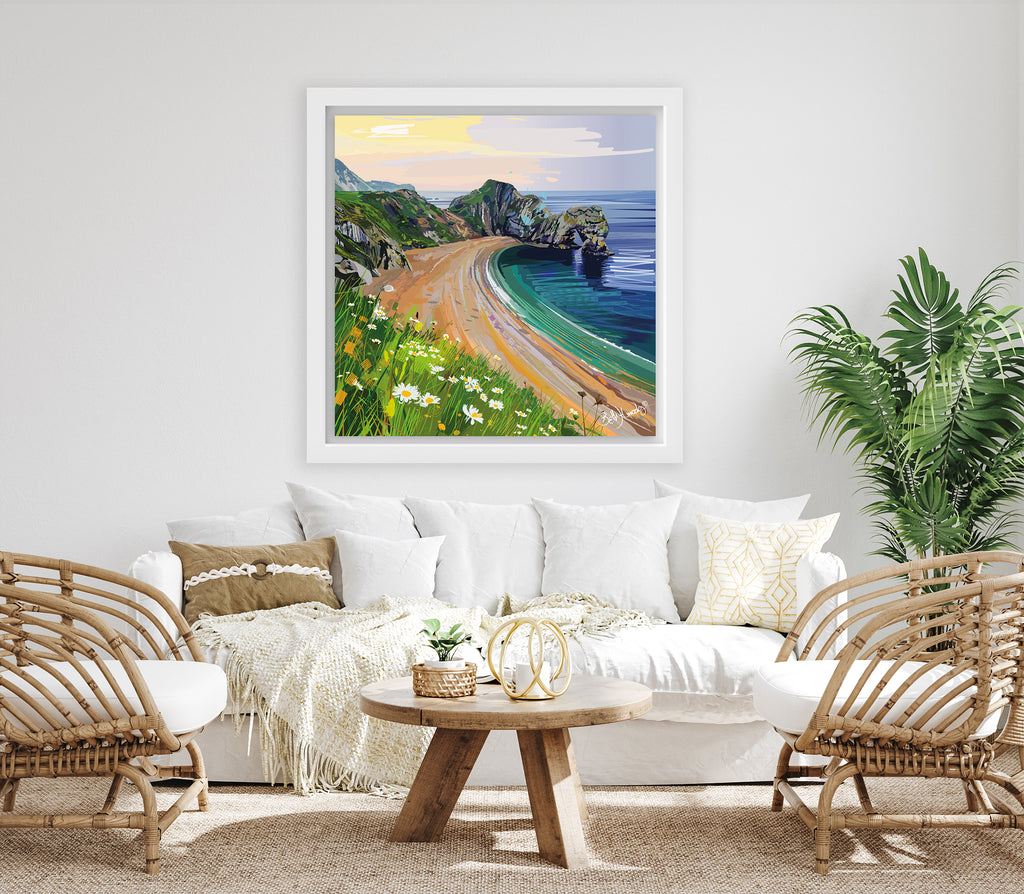 Daisies At Durdle Canvas (Limited Edition)
