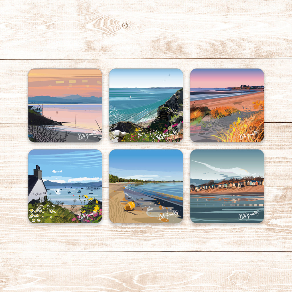 Set of 6 Llyn Peninsula Coasters