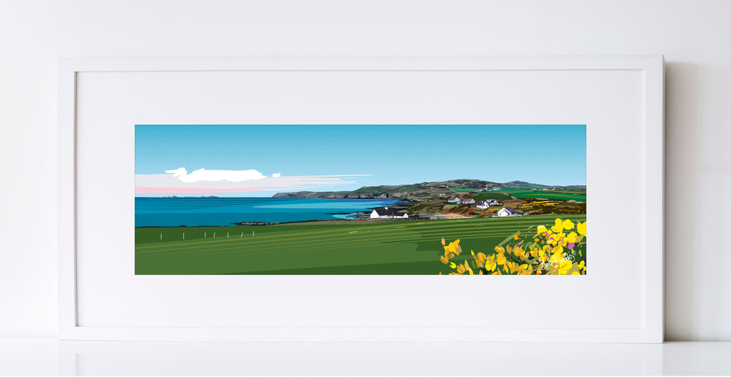 Porth Swtan Panoramic Framed Print (Limited Edition)