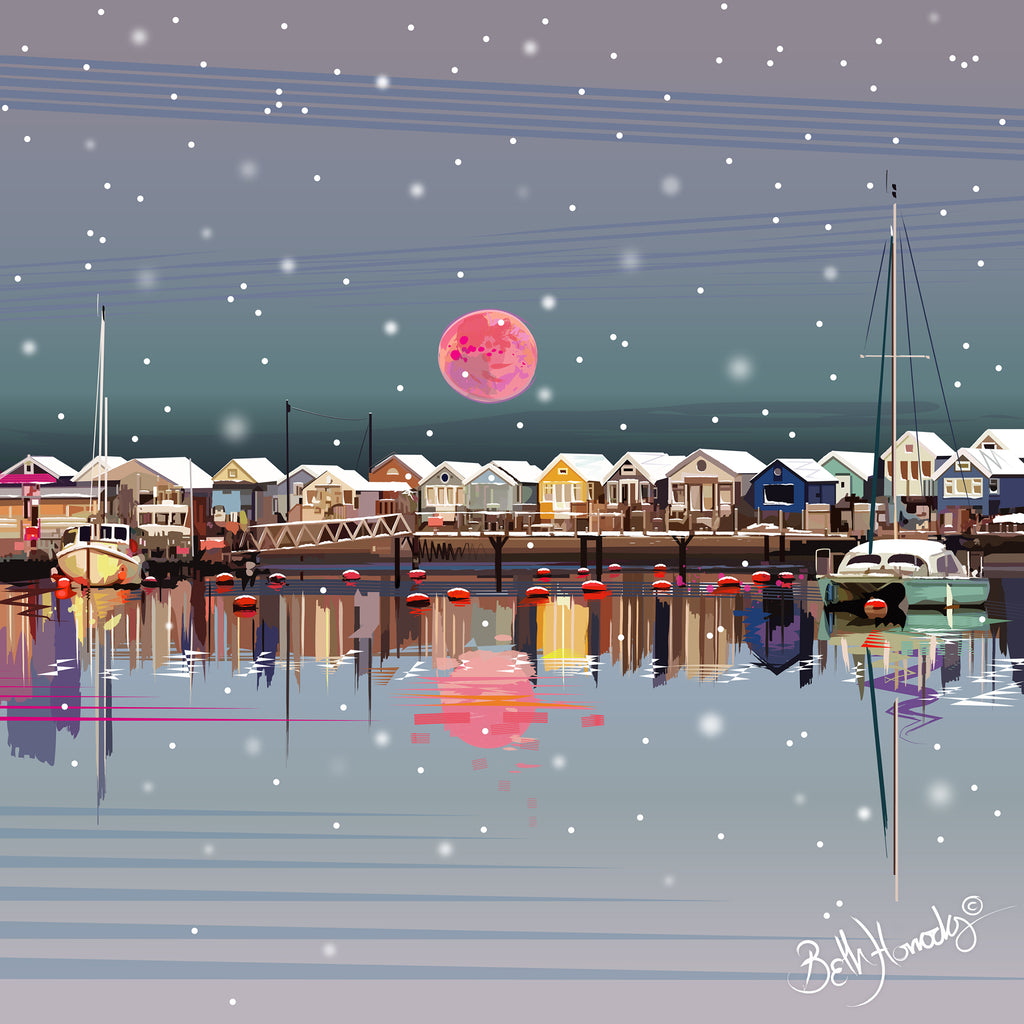 Snowy Snow Moon Canvas Print (Limited Edition)